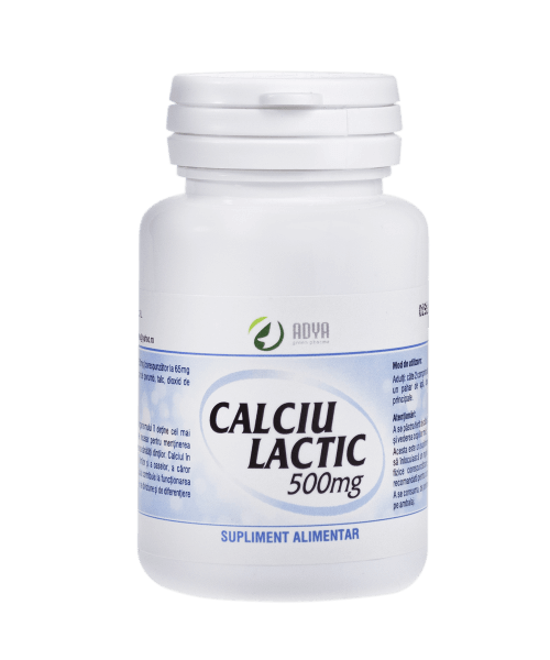 Calciu lactic 500mg 100 capsule